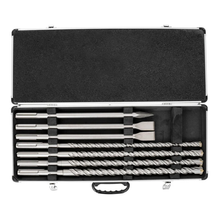 B-Ware STIER SDS-Max Bohrer Meißelsatz Set Bohrerwerkzeug 7-tlg 400mm 500mm Hochwertig