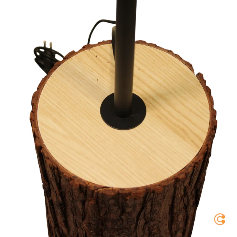 B-Ware JUST LIGHT Stehleuchte Lampe Bark holz creme Eisen Holz Schalter