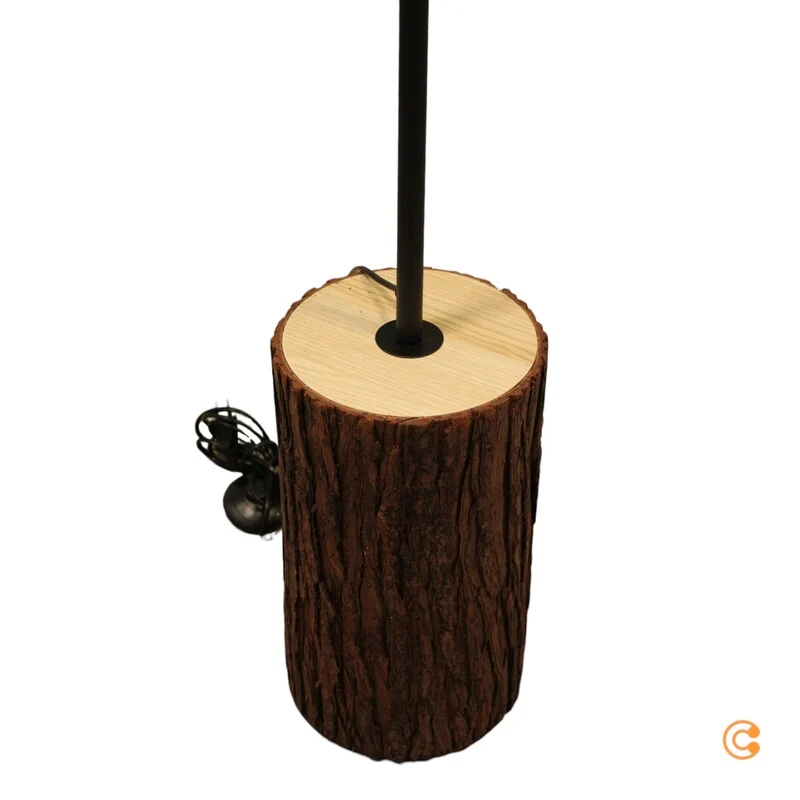 B-Ware JUST LIGHT Stehleuchte Lampe Bark holz creme Eisen Holz Schalter