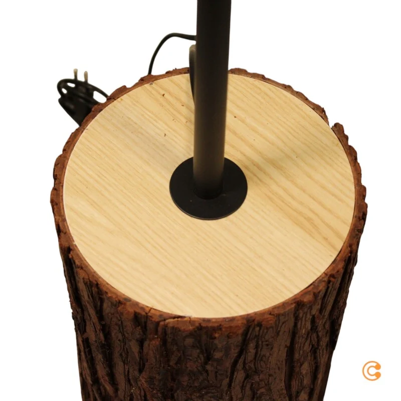 B-Ware JUST LIGHT Stehleuchte Lampe Bark holz creme Eisen Holz Schalter