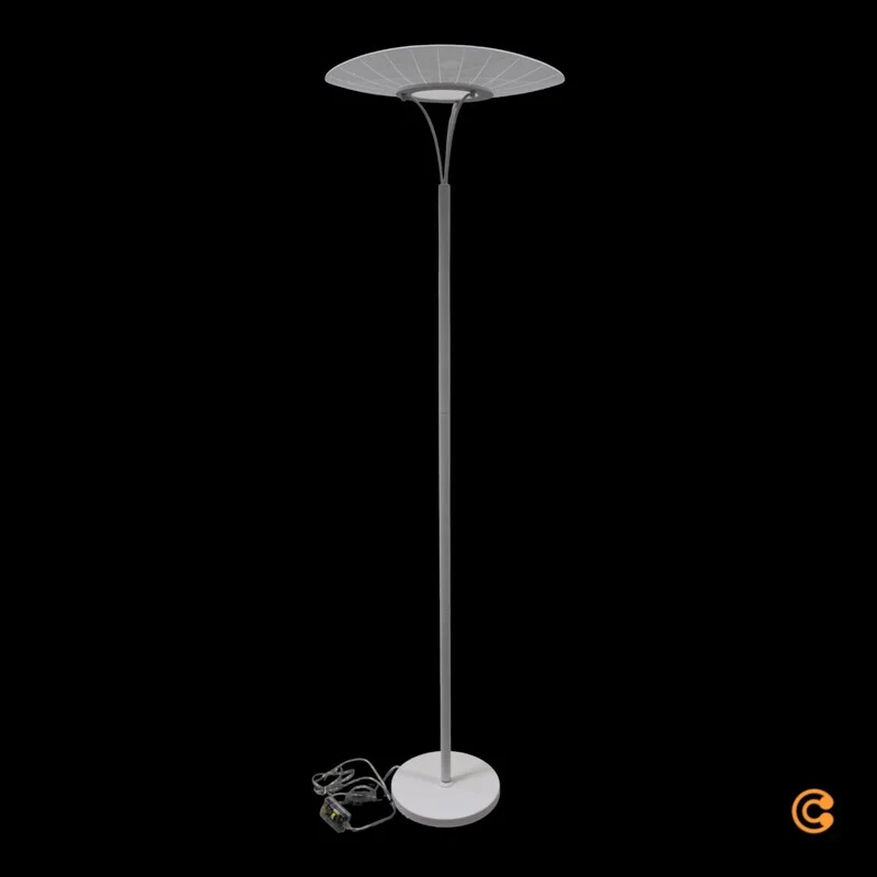 B-Ware Fabas Luce Stehleuchte Standlampe LED Vela weiß transparent Dimmer Acryl
