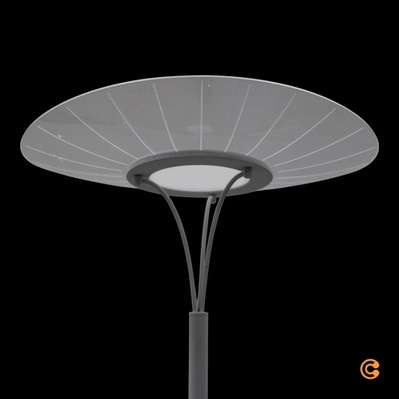B-Ware Fabas Luce Stehleuchte Standlampe LED Vela weiß transparent Dimmer Acryl