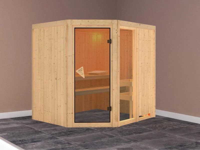 Fiona 2 - Karibu Sauna ohne Ofen - ohne Dachkranz -