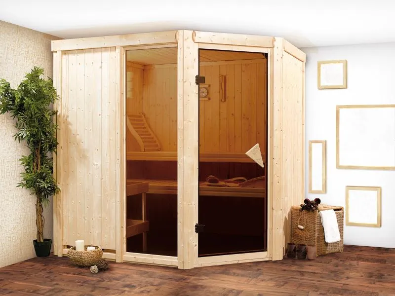 Fiona 2 - Karibu Sauna ohne Ofen - ohne Dachkranz -