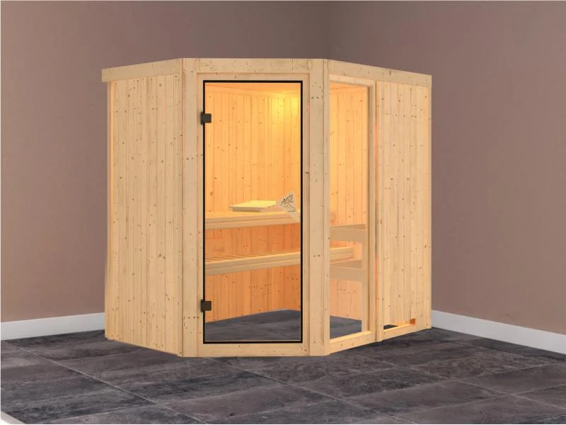 Fiona 1 - Karibu Sauna ohne Ofen - ohne Dachkranz -