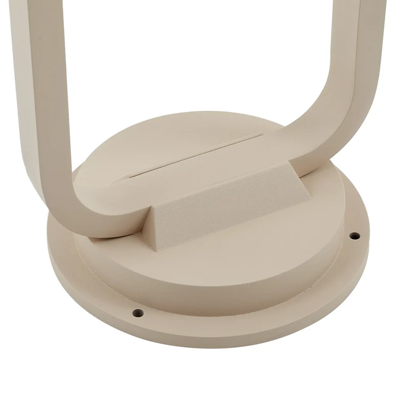 B-Ware Lucande Wegeleuchte Außenleuchte Chandan beige Metall IP54 90 cm Gartenleuchte