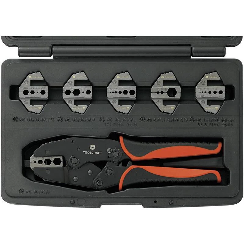 B-Ware Toolcraft Crimpzange Koaxial-Steckverbinder Presszange Zange Quetschzange 7-t896