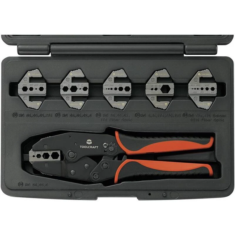 B-Ware Toolcraft Crimpzange Koaxial-Steckverbinder Presszange Zange Quetschzange 7-t896