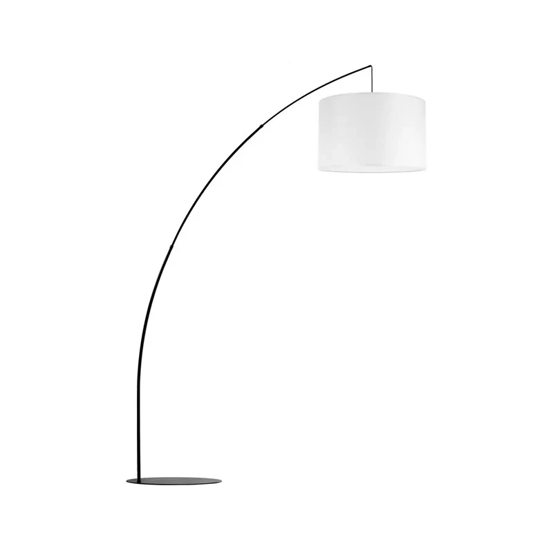 B-Ware Stehleuchte Moby White mit Textilschirm Wohnzimmerlampe Leselampe Leuchte E27