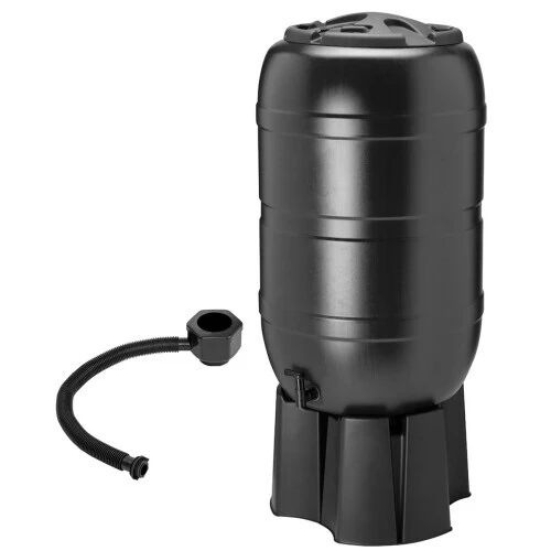 B-Ware Regentonnen-Set Regentonne 210 l Regentonne inklusive Wasserhahn Deckel Ständer