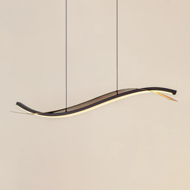 B-Ware Lucande LED-Hängeleuchte Pendelleuchte Alevia schwarz gold CCT dimmbar