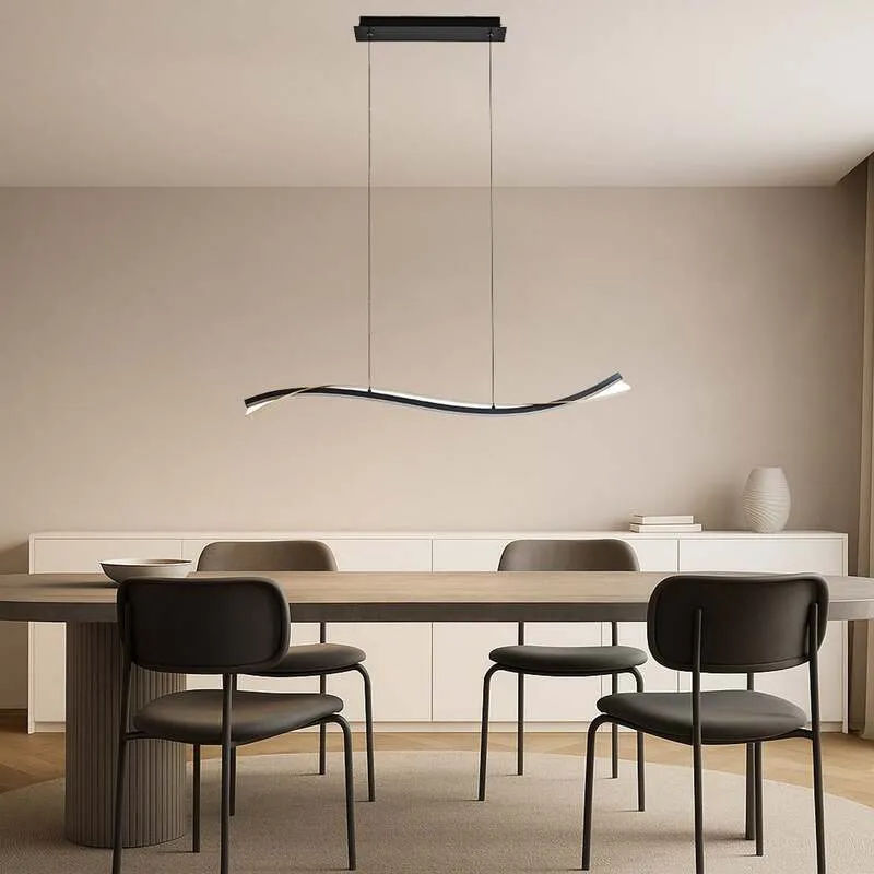 B-Ware Lucande LED-Hängeleuchte Pendelleuchte Alevia schwarz gold CCT dimmbar