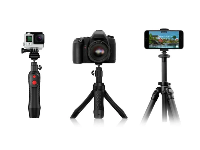 B-Ware IK Multimedia Smartphone-Stativ Grip Pro Schwarz Bluetooth-Fernbedienung
