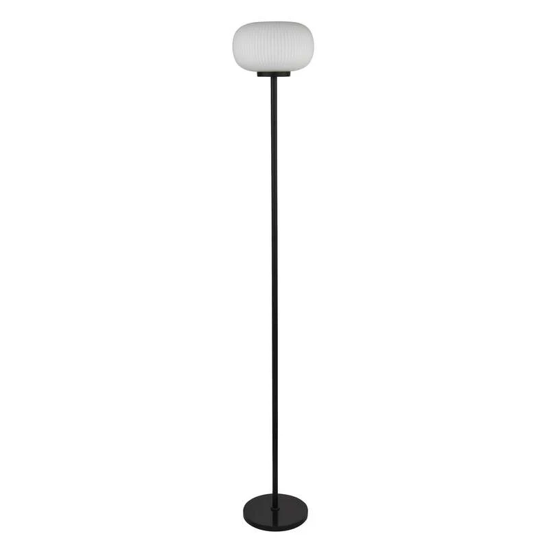 B-Ware Searchlight Stehleuchte Lumina Standlampe Wohnzimmer Glas Schirm Weiß Modern