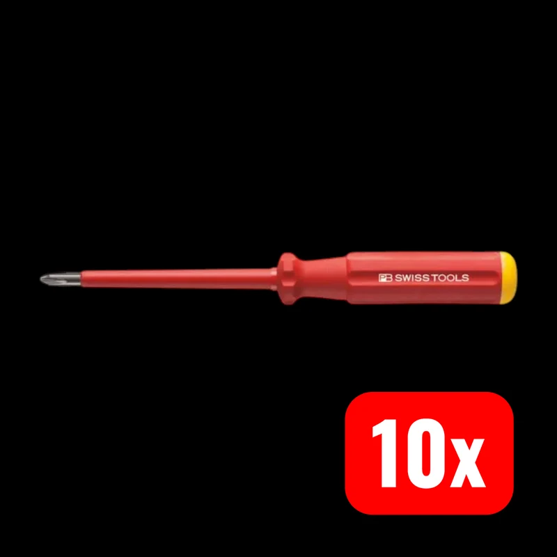 10x B-Ware PB Swiss Tools Schraubendreher VDE 1000V Phillips Größe 2 SwissGrip 10 STÜCK