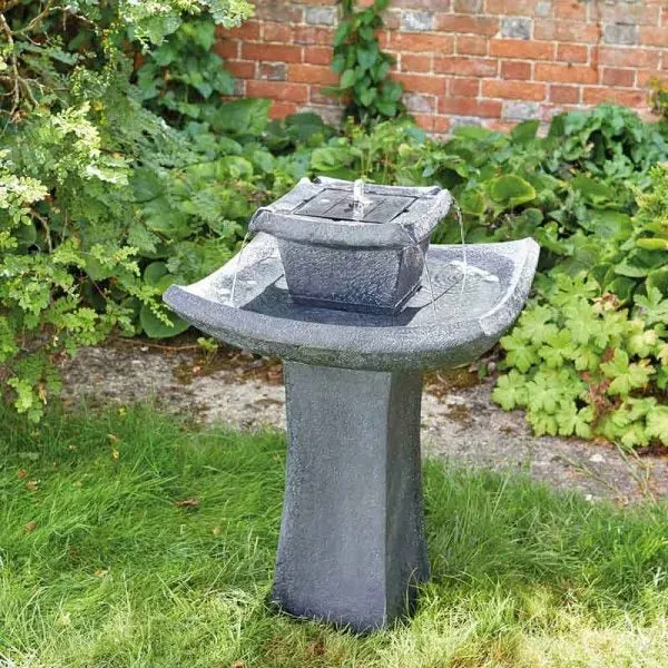 B-Ware Smart Garden Pagoda Brunnen Wasserspiel Zimmerbrunnen Gartenbrunnen Deko Outd223