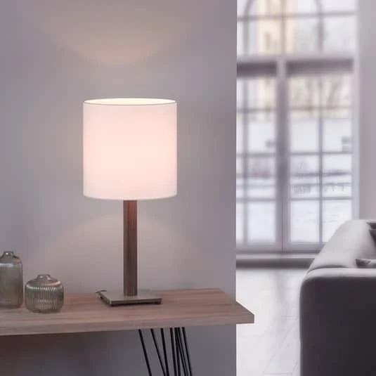 B-Ware Lucande Elif Tischlampe Tischlampe Bürolampe Leuchte Lampe weiß eckig dunkel