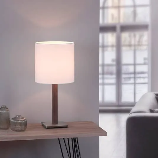 B-Ware Lucande Elif Tischlampe Tischlampe Bürolampe Leuchte Lampe weiß eckig dunkel