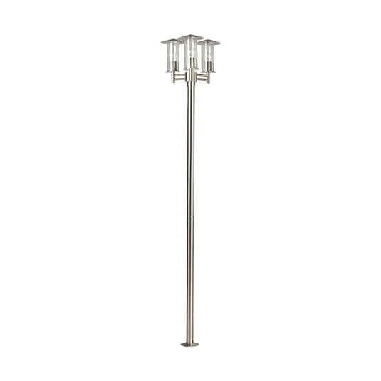 B-Ware Lindby Moderne Mastleuchte Filko Wegeleuchte Gartenlampe Außenlampe E27 3-flg