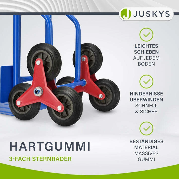 B-Ware Treppensackkarre Treppenkarre klappbar bis 100 kg Stahl Kunststoff blau rot