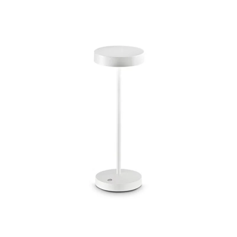 B-Ware Ideal Lux Tischleuchte Tischlampe LED Akku Toffee weiß Metall mobil außen innen