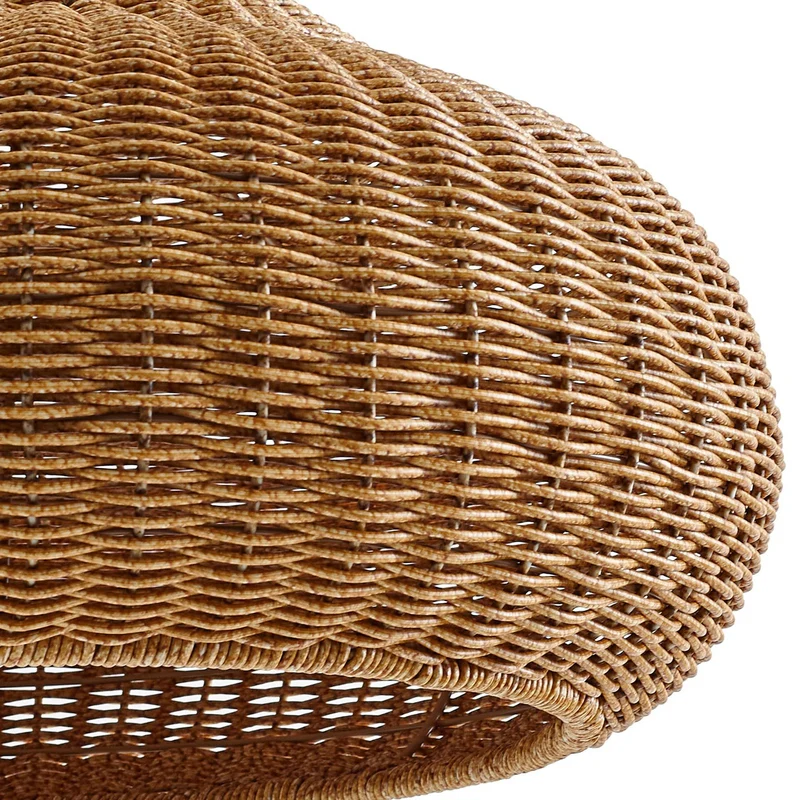 B-Ware Lucande Außenhängelampe Pendelleuchte Außenlampe Rattan Leuchte IP44 3-flammig