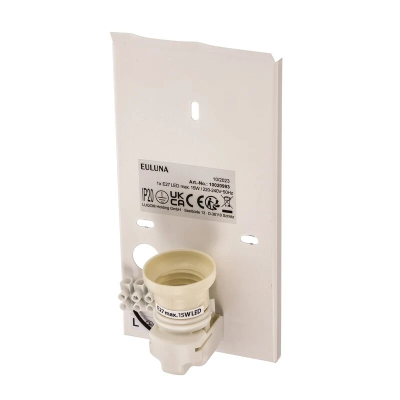 B-Ware Euluna Wandleuchte Leuchte Lampe schwarz gold Metall E27 Austauschbar Dimmbar