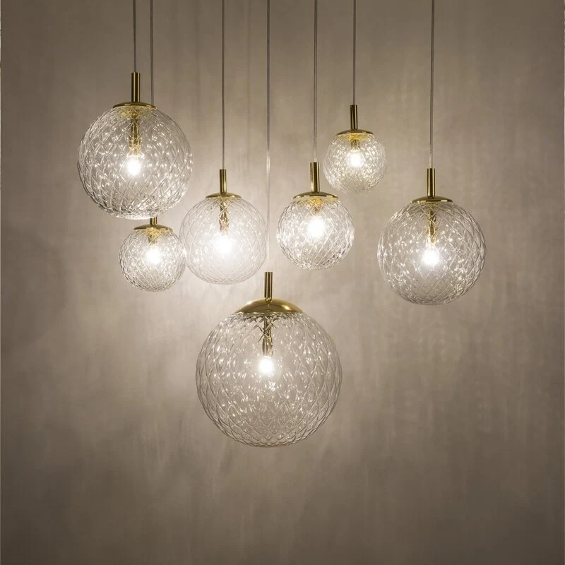 B-Ware TK Lighting Pendelleuchte Cadix VII Glas siebenflammig UNVOLLSTÄNDIG SIEHE TEXT