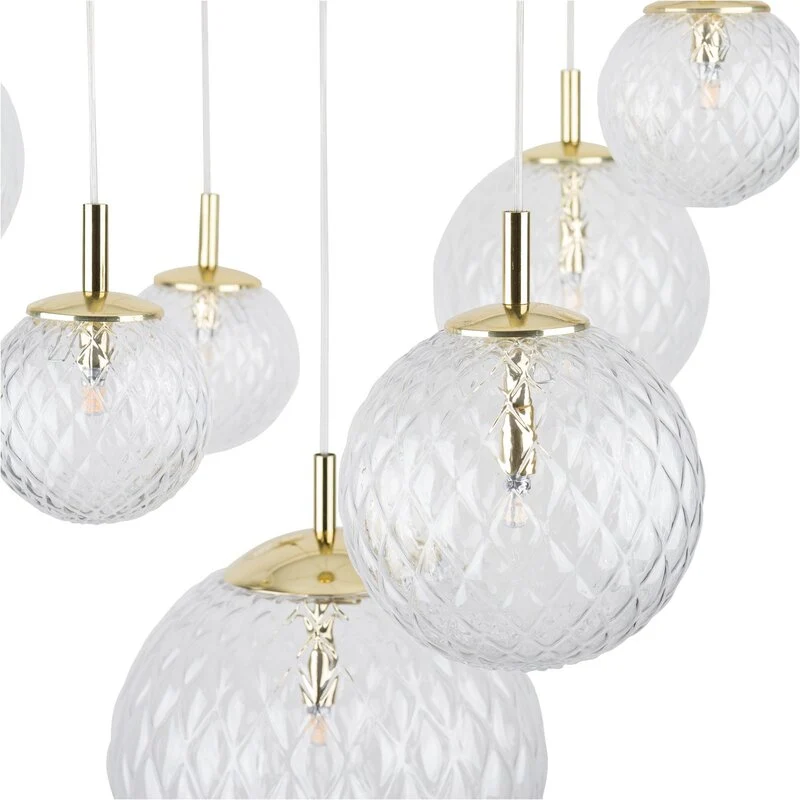 B-Ware TK Lighting Pendelleuchte Cadix VII Glas siebenflammig UNVOLLSTÄNDIG SIEHE TEXT