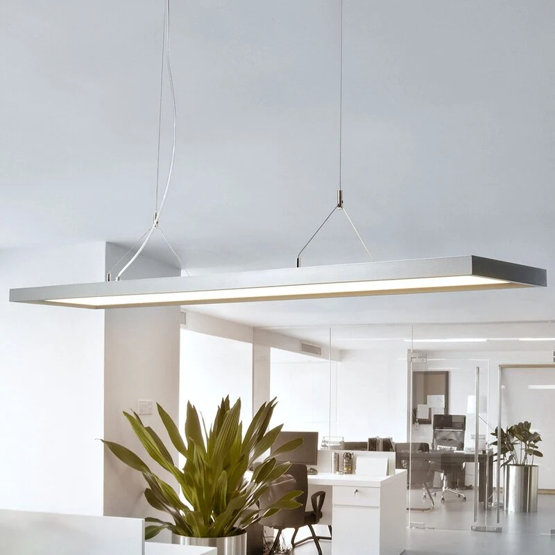 Arcchio Pendelleuchte Hängeleuchte LED Dorean Büro silber Metall Arbeitsplatz223