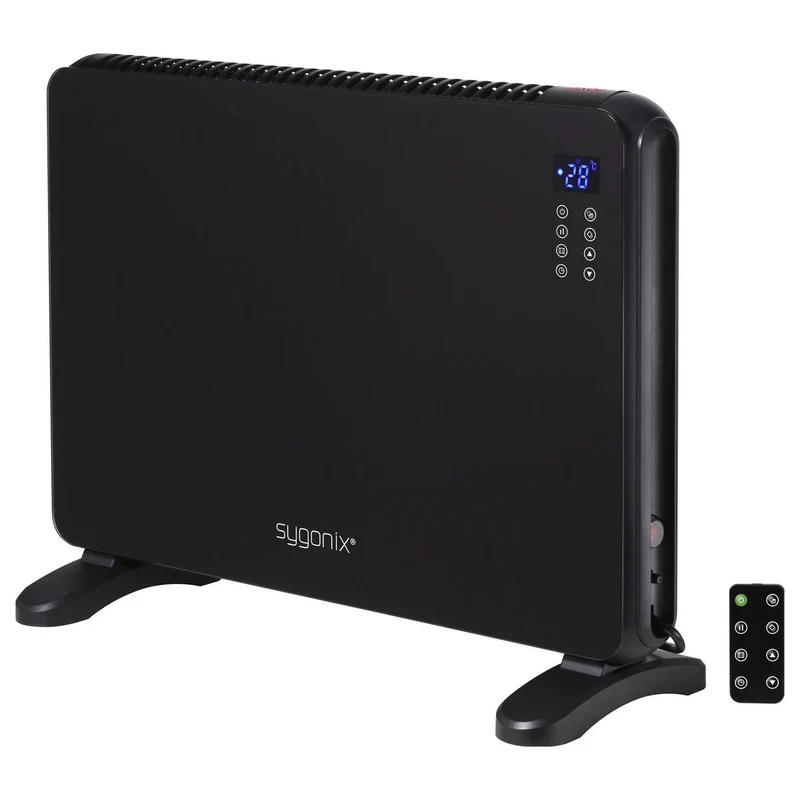B-Ware SYGONIX GLASKONVEKTOR ELEKTROH Heizgerät Heizung Raumheizung 2000W Weiß