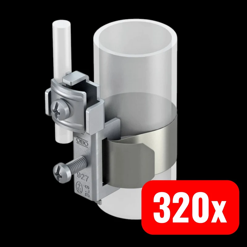 320x B-Ware OBO Bettermann 5057515 927 Erdung Blitzschutzmaterial Bildschutz 320 STÜCK