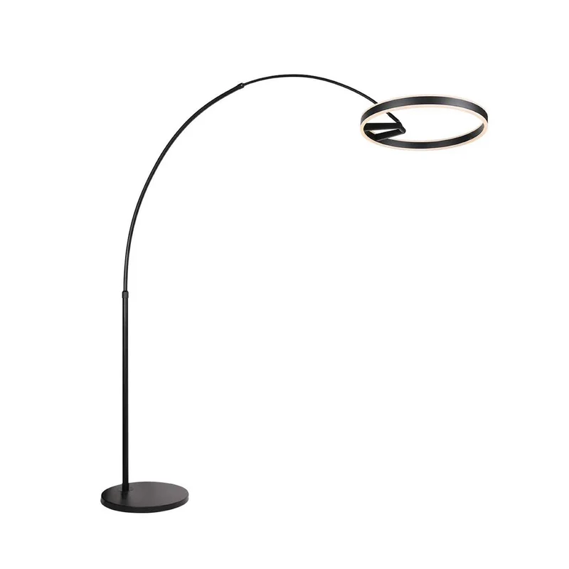 B-Ware Steinhauer Bogenleuchte Stehlampe LED Ringlux schwarz Metall Dimmer CCT
