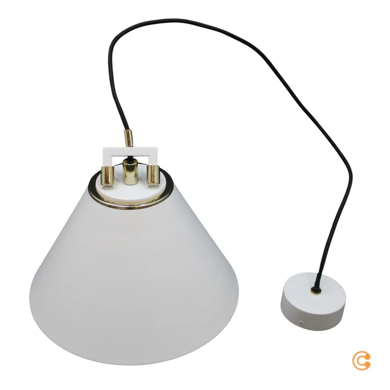 B-Ware Euluna Hängeleuchte Pendelleuchte Lampe weiß Ø 28cm einflammig E27 Metall