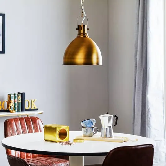 B-Ware Trio Lighting Messingfarbene Hängeleuchte Hängeleuchte Lampe Leuchte Tores hänge