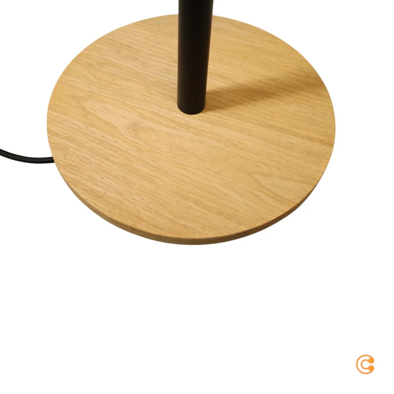 B-Ware JUST LIGHT Stehleuchte Standlampe Green Widow Glasschirme schwarz rauchgrau Holz