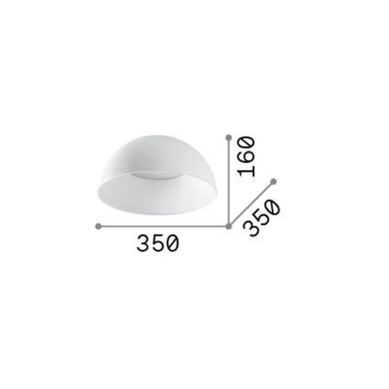 B-Ware Ideal Lux LED Deckenleuchte Lampe Corolla-1 weiß Metall Leuchte Wohnzimmer 35cm