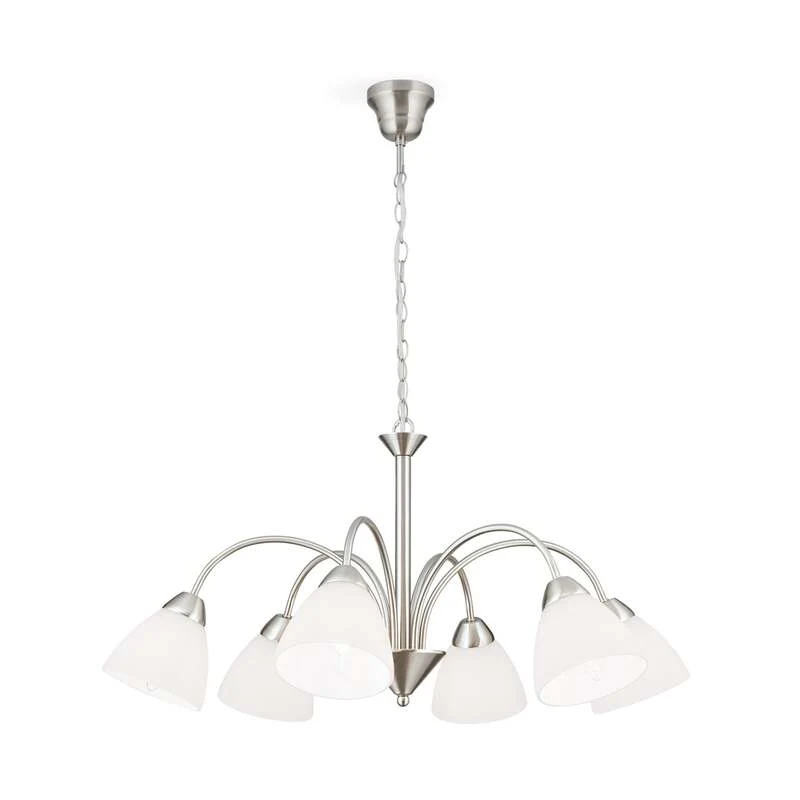 B-Ware Hängeleuchte Kinga Hängeleuchte Lampe Leuchte Deckenlampe 6-flammig E14 nickel