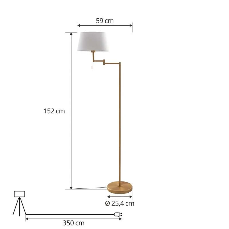 B-Ware Lindby Ismene Stehleuchte Lampe Stehlampe Arm schwenkbar Wohnzimmer Beleuchtung