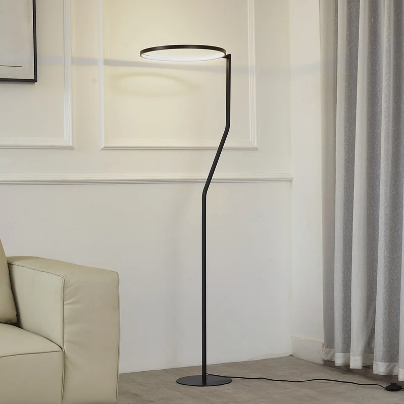 B-Ware Lindby Stehlampe Stehleuchte LED Bogenlampe Rayon mattschwarz Metall Aluminium