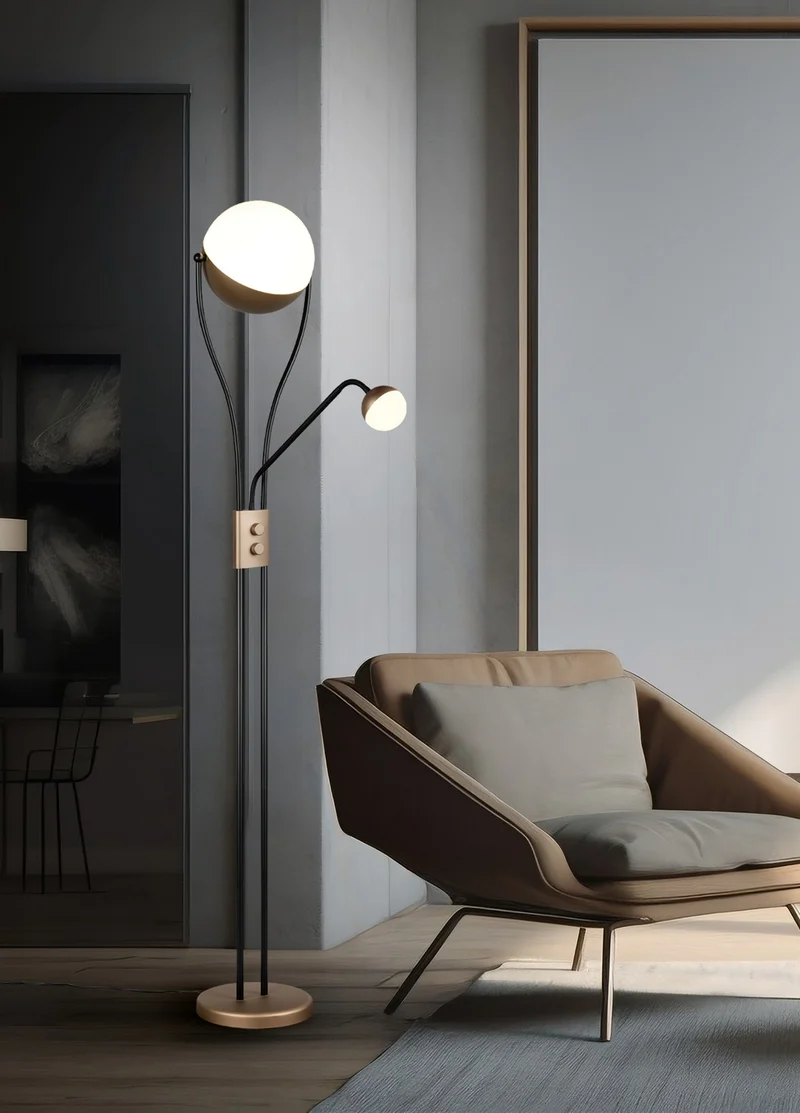 B-Ware Trio Stehleuchte Stehlampe LED Chris 18W dimmbar Coffee warmweiss 30cm Leselicht