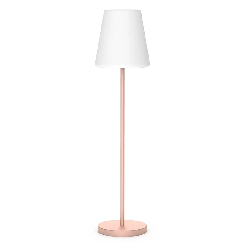B-Ware Newgarden Stehlampe Bodenlampe LED Lola Slim rosegold warmweiß dimmbar Fernbedie