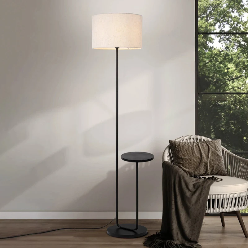 B-Ware näve Stehleuchte Lampe Tischleuchte TORDIS E27 Metall schwarz 157cm Innen