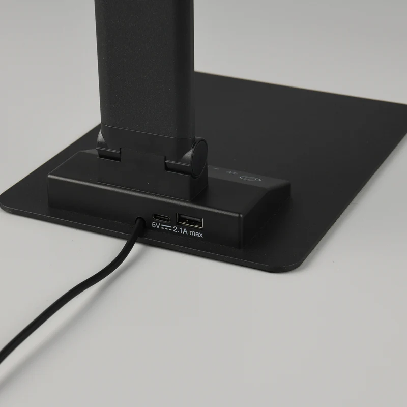 B-Ware Trio Lighting LED-Tischleuchte Travis schwarz CCT dimmbar Touch USB Lampe Spot
