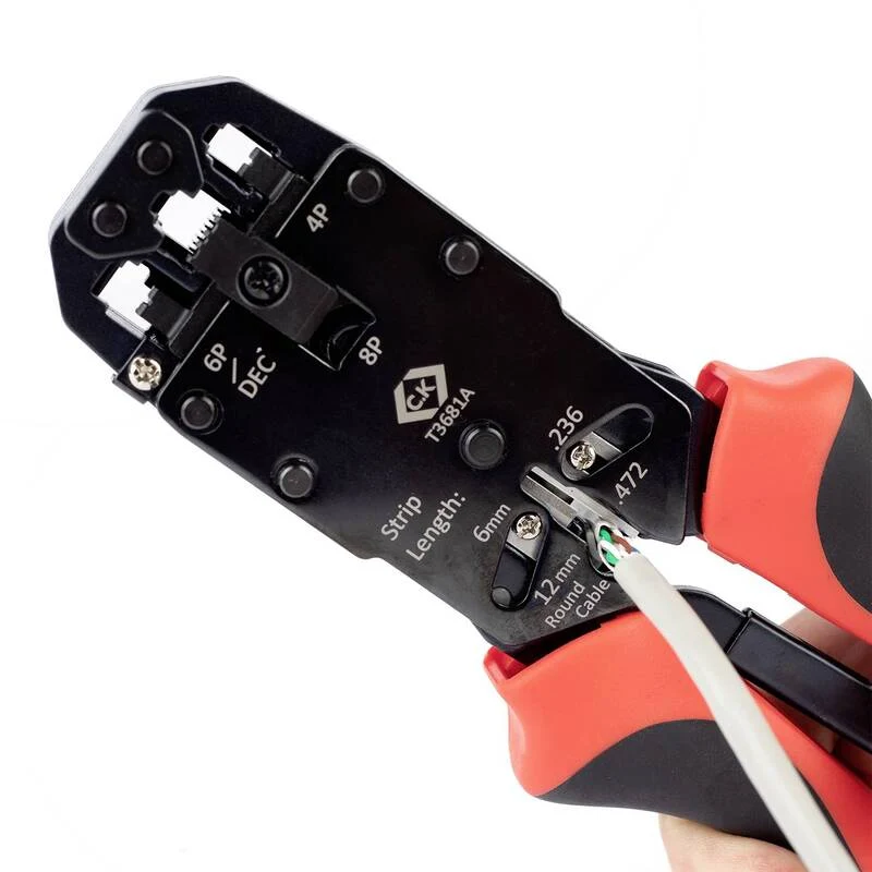 B-Ware C.K T3681A Crimpzange Modularstecker Zange Werkzeug Elektrikerwerkzeug Crimpen