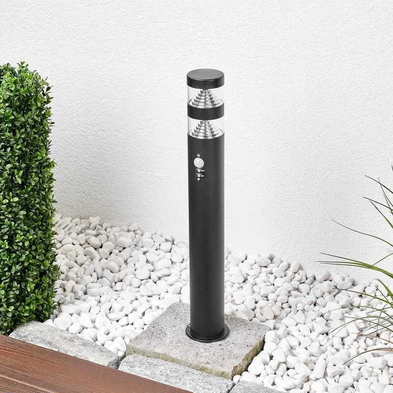 B-Ware Lindby Wegelampe Pollerleuchte LED schwarz Sensor IP44 Außenleuchte Lampe Garten