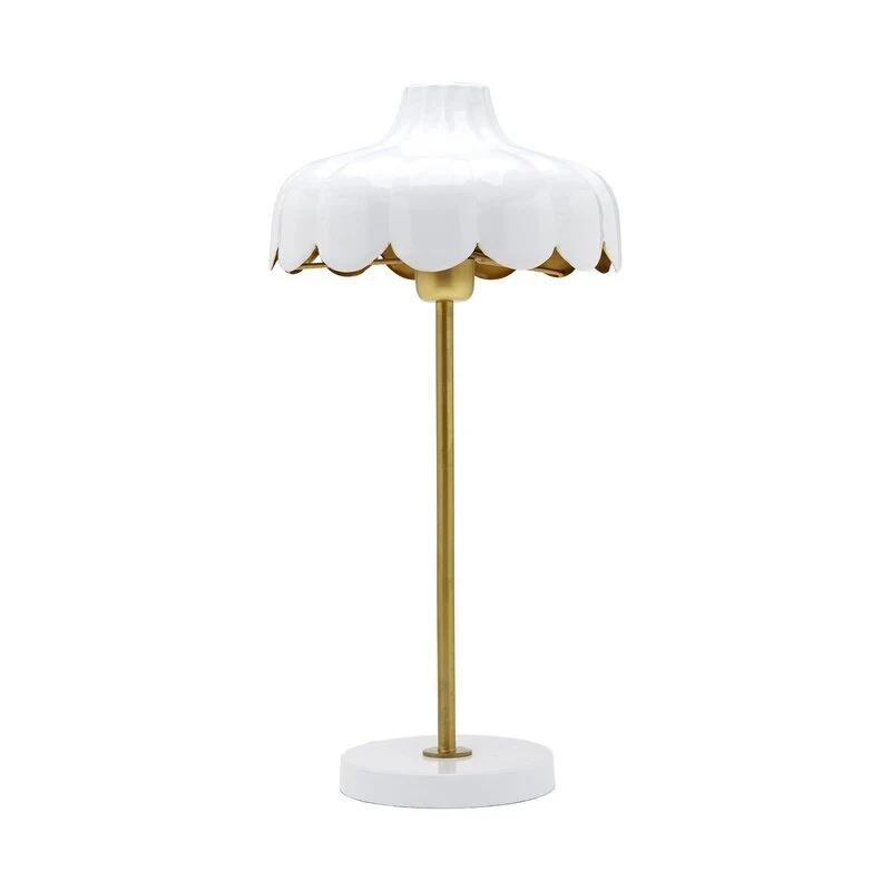 B-Ware PR Home Wells Tischlampe Leuchte Lampe weiß/gold Schreibtischlampe