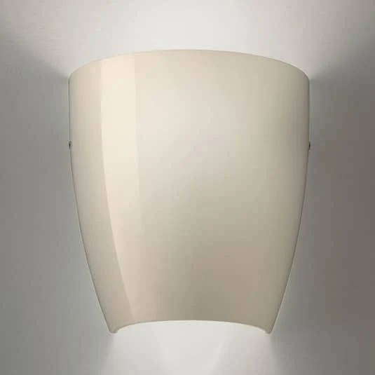 B-Ware Vistosi Wandleuchte Lampe Leuchte Wandleuchte E27 77W Dafne aus Glas glossy grau