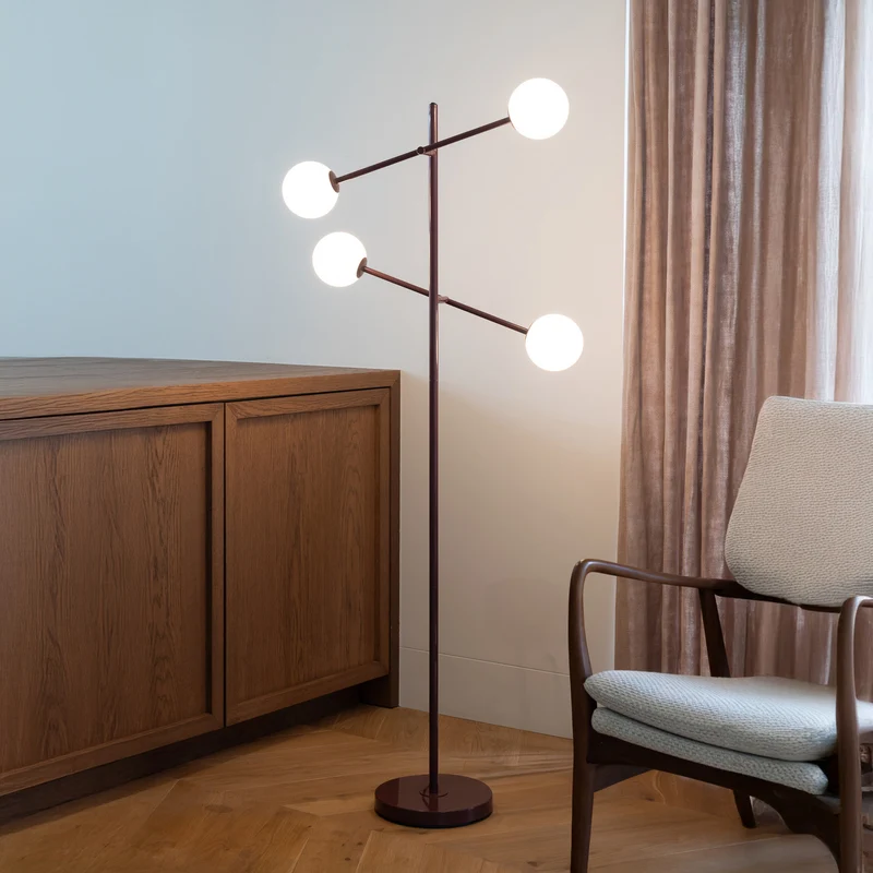 B-Ware IT'S ABOUT ROMI Stehlampe Copenhagen LED drehbar dimmbar dunkelrot 165cm Höhe