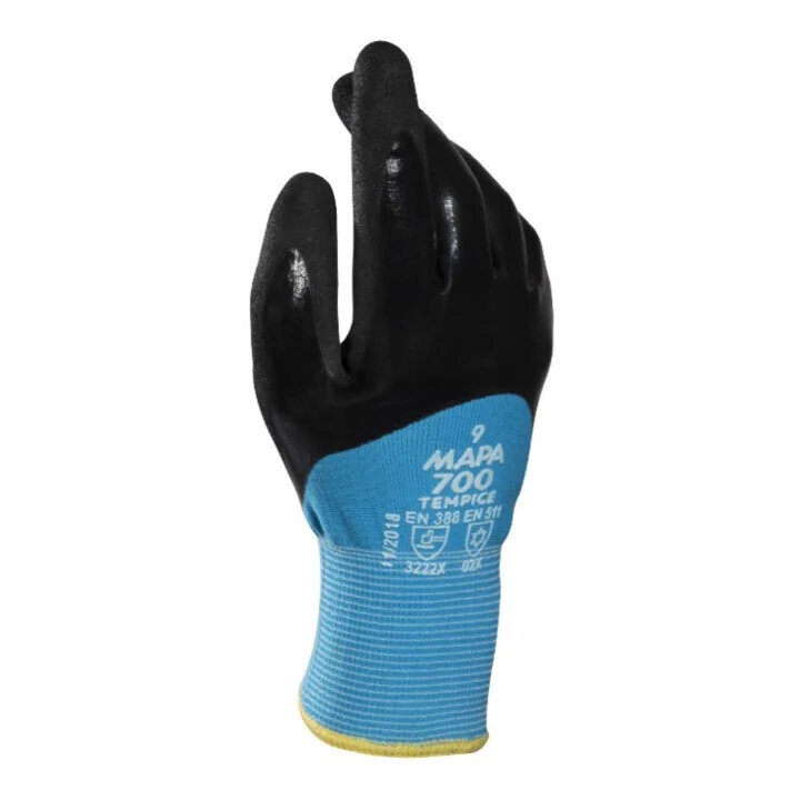 B-Ware MAPA Handschuh Schutzhandschuh Kälteschutz TempIce 700 Größe 10 blau 12 Paar